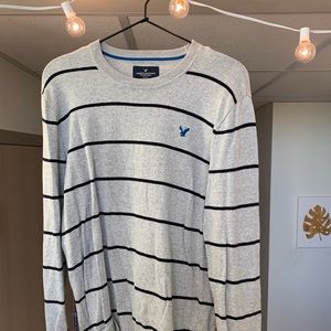 AE Grey Striped Sweater